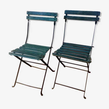 Paire de chaises de jardin anciennes