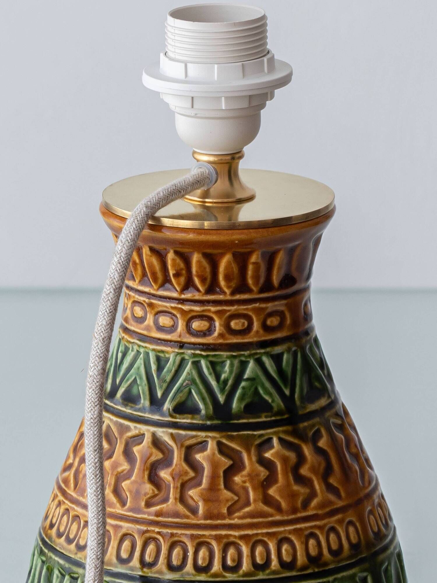 Bay Keramik Ceramic Table Lamp, Bitossi Style, circa 1960s-1970s