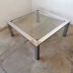 Chrome and glass coffee table, 70s design