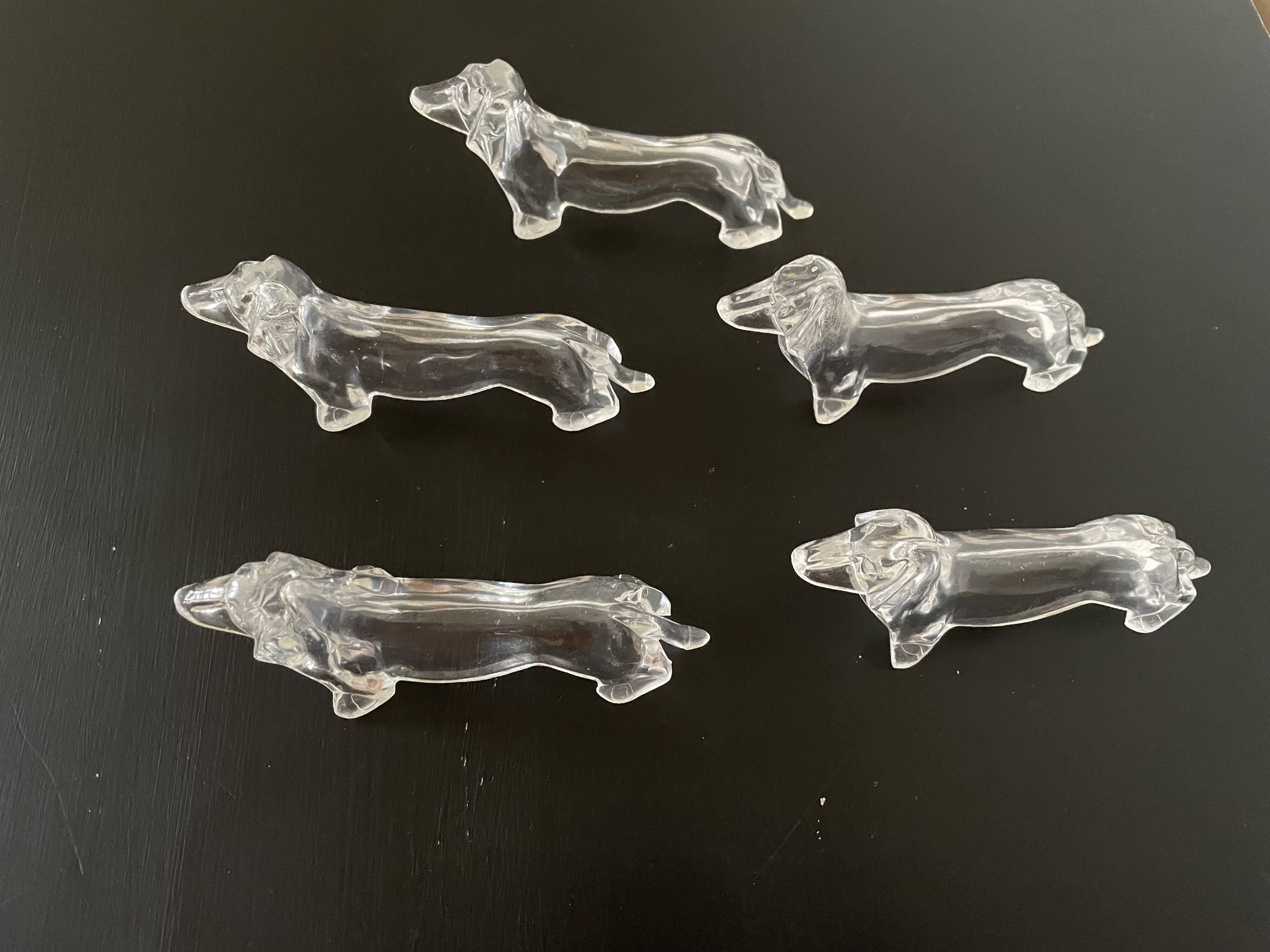 Transparent dachshund knife holder