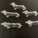 Transparent dachshund knife holder