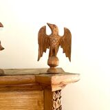 Antique carved wooden display case