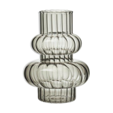 Vase en verre gris