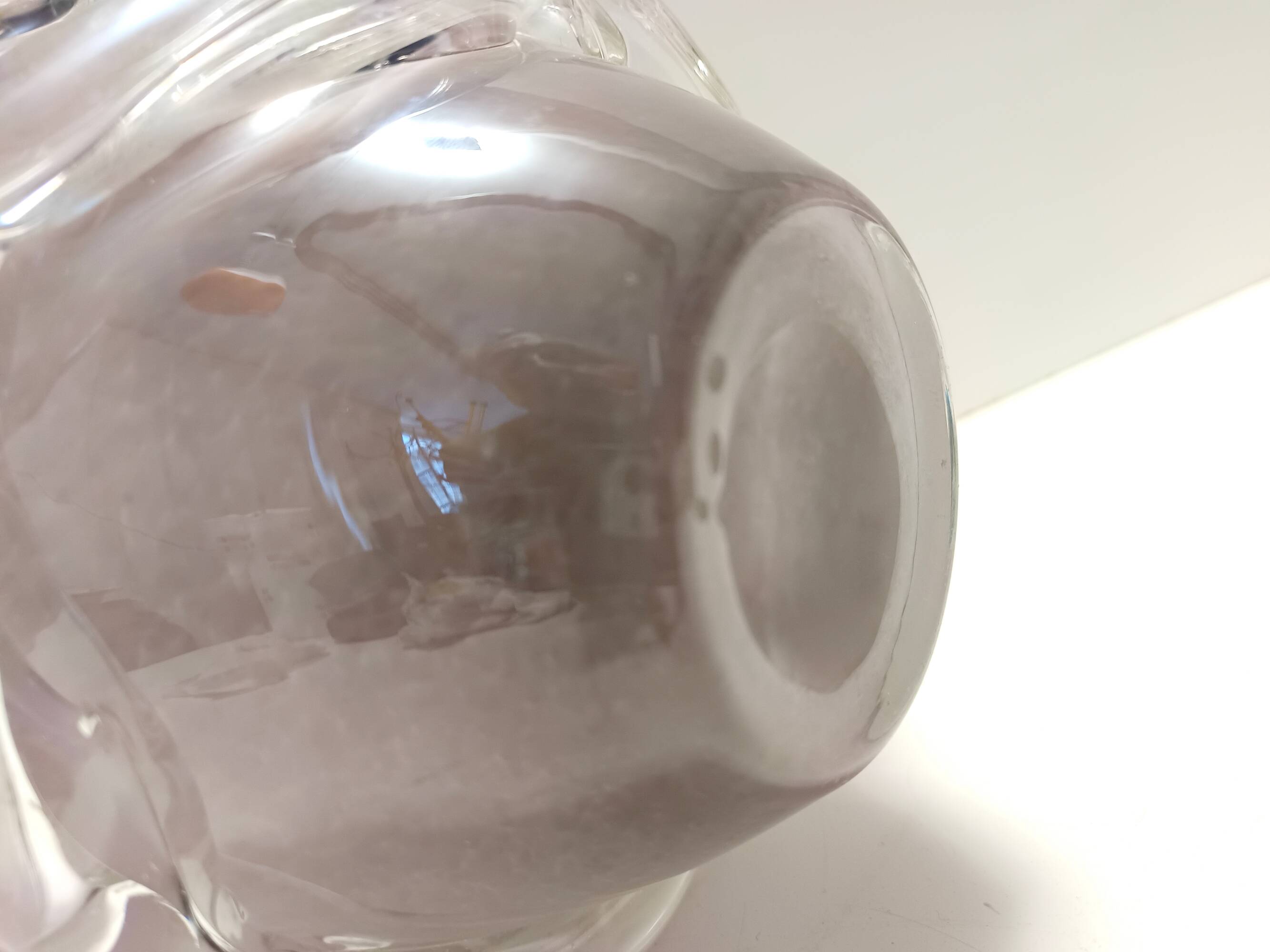 Lilac and Black Iridescent Murano Glass Vase by Sergio Costantini, Italy 19