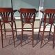 Lot de 3 tabouret de bar bistrot - bois - vintage