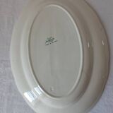 Digoin Sarreguemines dish, hand-painted decoration of wild birds