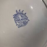 Service of flat plates Boch Keramis La Louvière Belgium for 19 settings.