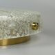 60s 70s Ceiling Light Lamp Plafoniere Flush Mount Ice Glass Hillebrand