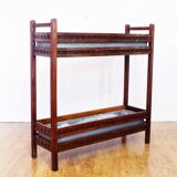 Solid wood and zinc planter