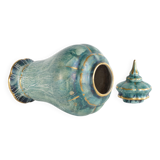 Art Deco Green Lustre Glaze Lidded Vase by Josef Ekberg Gustavsberg, 1920's