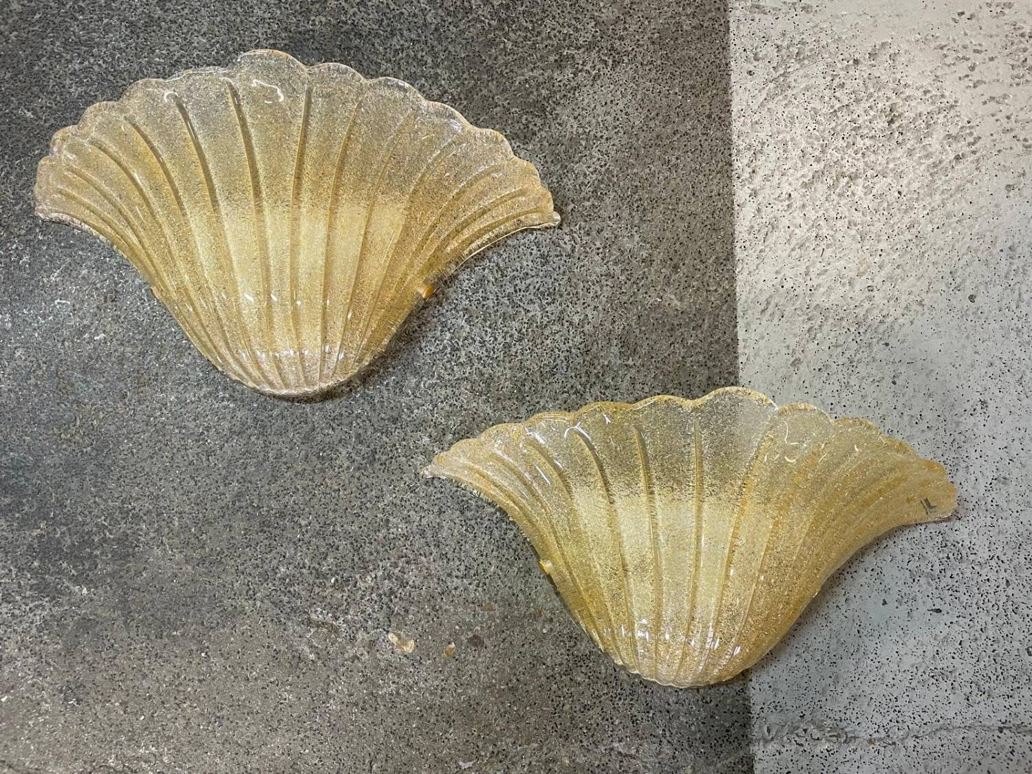 Pair of Murano glass wall lights