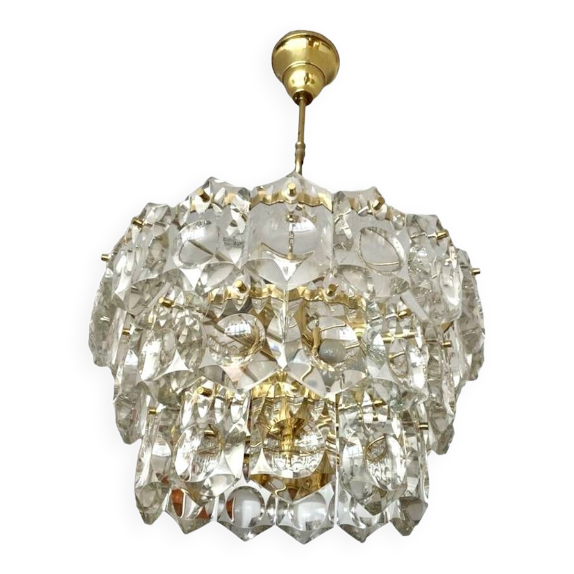 Kinkeldey lustre verre cristal , Autriche 1970