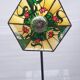 Lampadaire tripode china girl ombrelle verre cloisonné