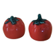 Vintage slip tomato salt and pepper shakers