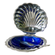 Persian blue shell butter dish