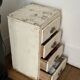 Vintage white wooden art deco chiffonier