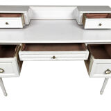 Louis XVI-style tiered desk lay white