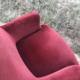 Bordeaux velvet english armchair