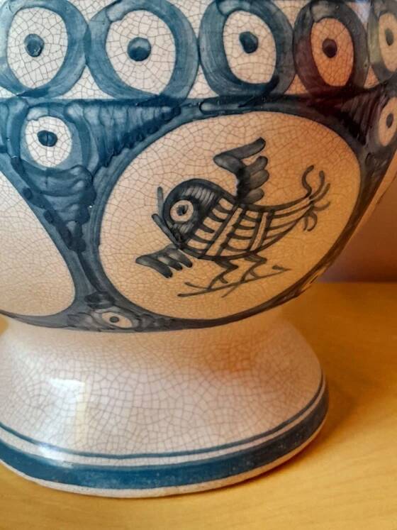 Cracked ceramic vase 1960