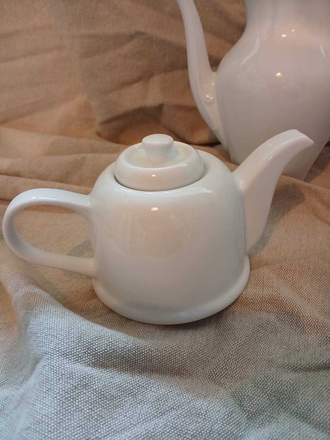 Set of 3 antique teapots/coffee pots