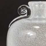Seguso Vetri d’Arte Pulegoso vase with bubbles and handles, Murano, Italy 1950s
