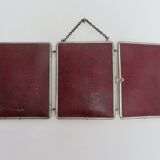 Triptych barber mirror with chain with clasp 1930s 40s