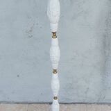 Halogen floor lamp from the 60s in marble ceramic and brass