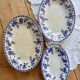 Ravier ancien porcelaine de Dresde bleu blanc – Plat à hors-d'œuvre baroque