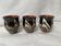 Set of 3 cups in sandstone