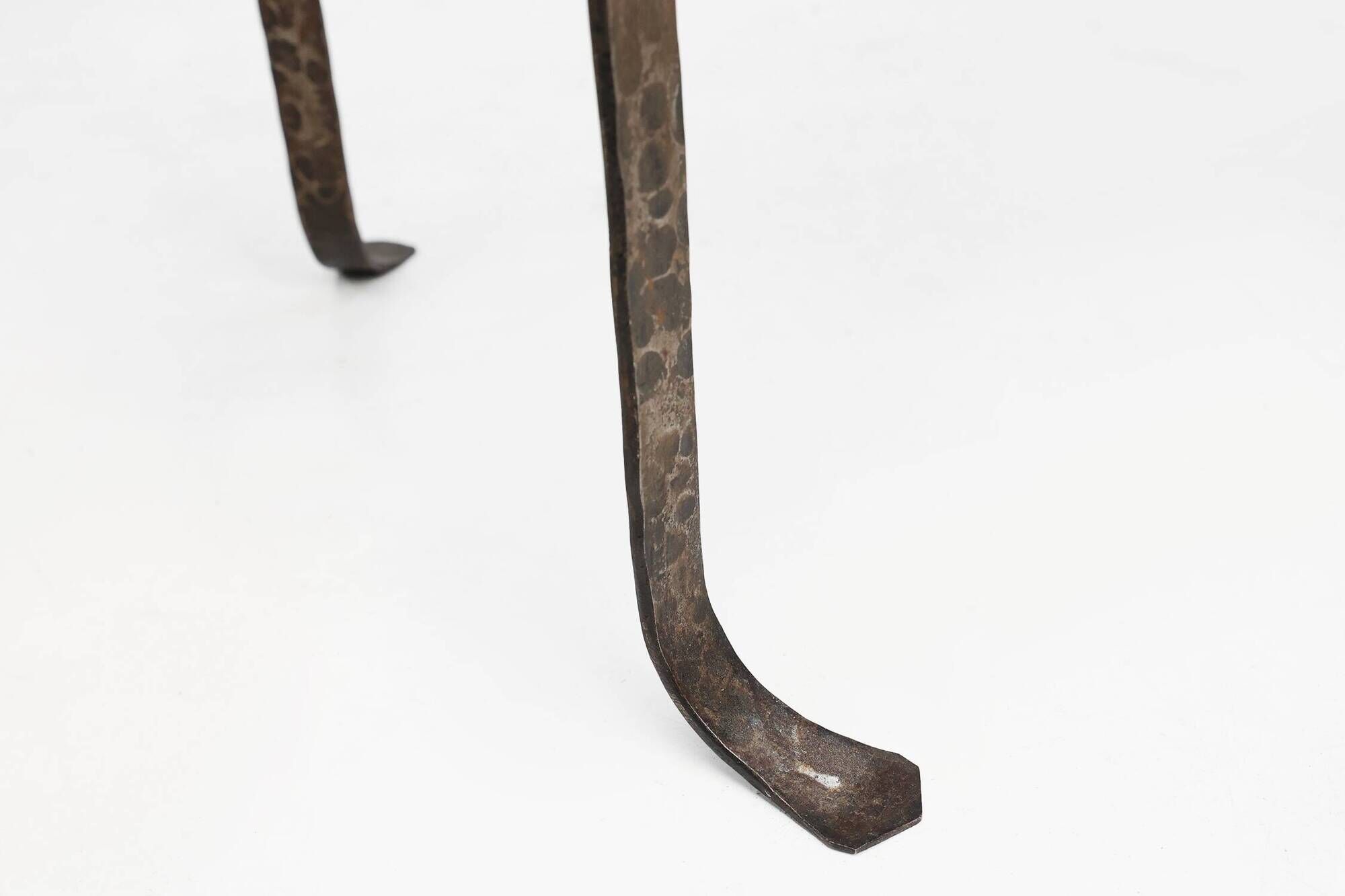 Art Nouveau wrought iron and brass high console Wiener Secession style