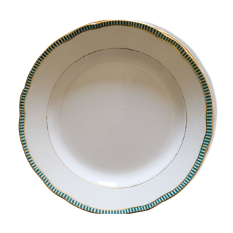 4 assiettes fromage en porcelaine collection  ‘’Juan’’ Sarreguemine Digoin 1950