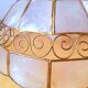 Suspension nacre et laiton 1960