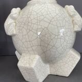 Ceramic lamp with frog decoration