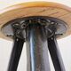 Vintage Industrial Bar Stool: ROWAC Era Style, Metal Base, Wood Seat