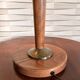 Vintage Unilux lamp in wood and opal glass, Scandinavian style.