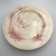 2 dessert dishes on foot Gien vintage 1870 pink Shabby model views from the east