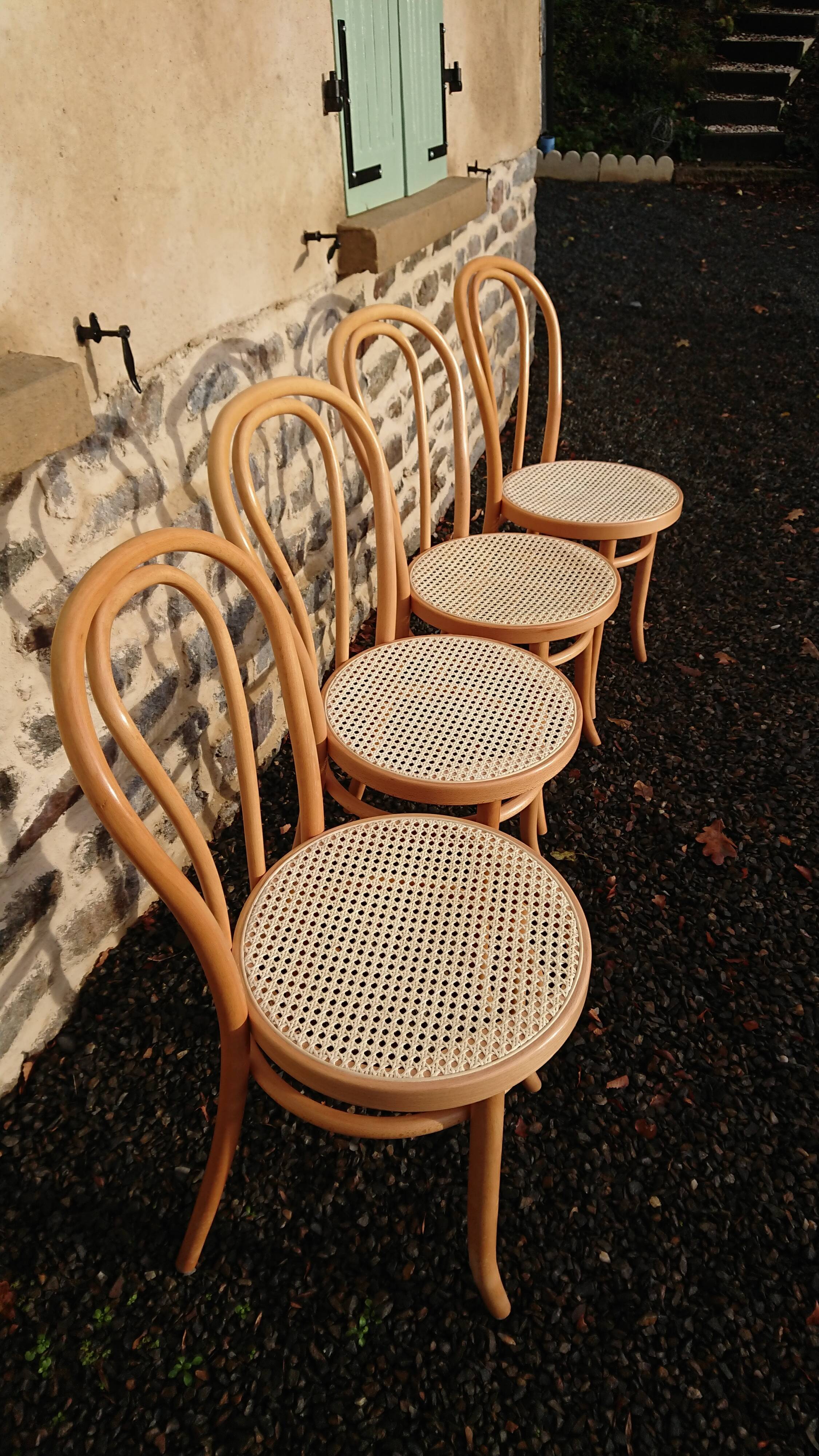 4 bistro chairs beech light