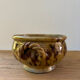 Vintage ceramic flowerpot with braided ears