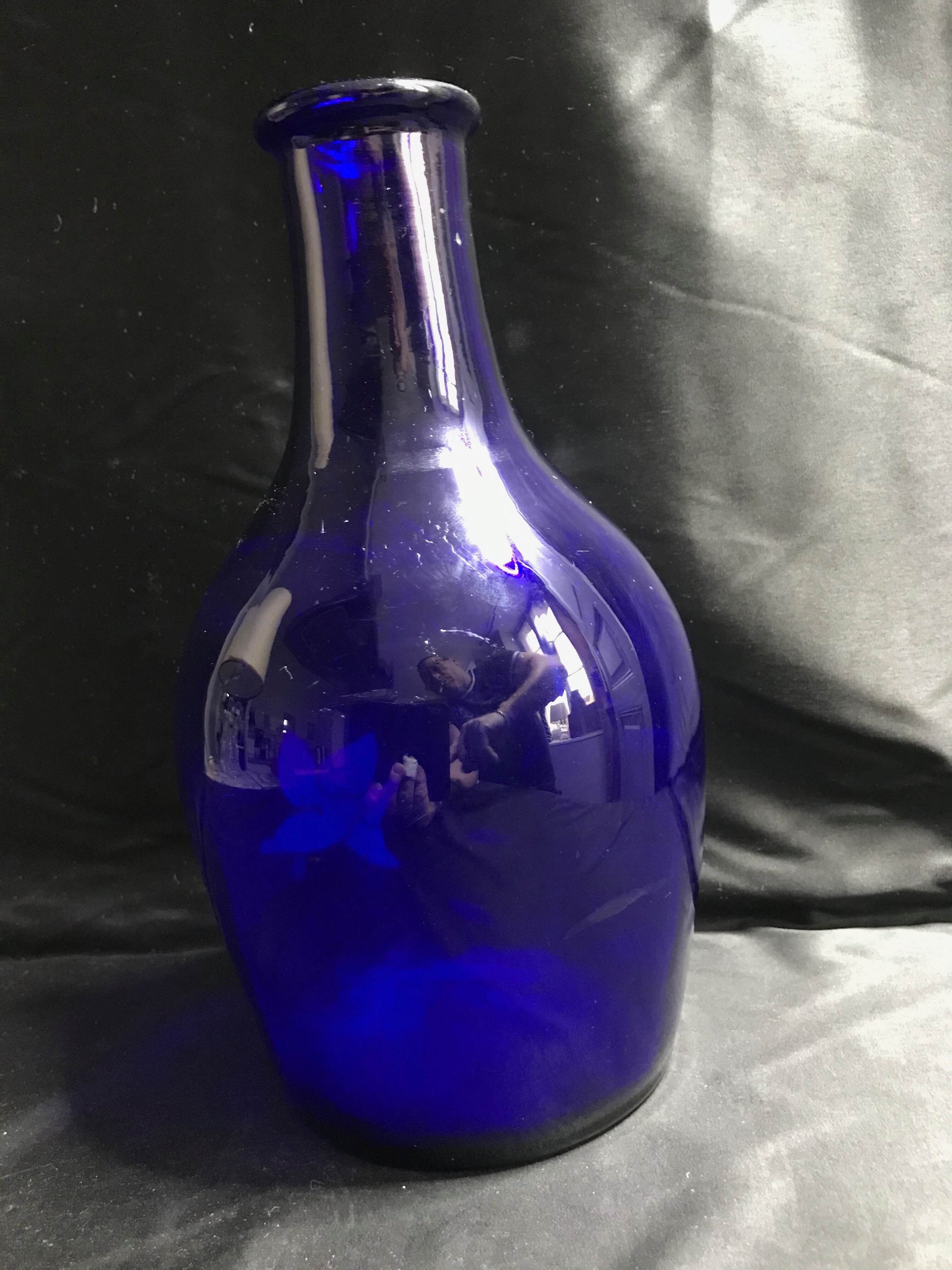 1317 Marked with enamel at the heel - Carafe - Napoleon III - Enamel glass