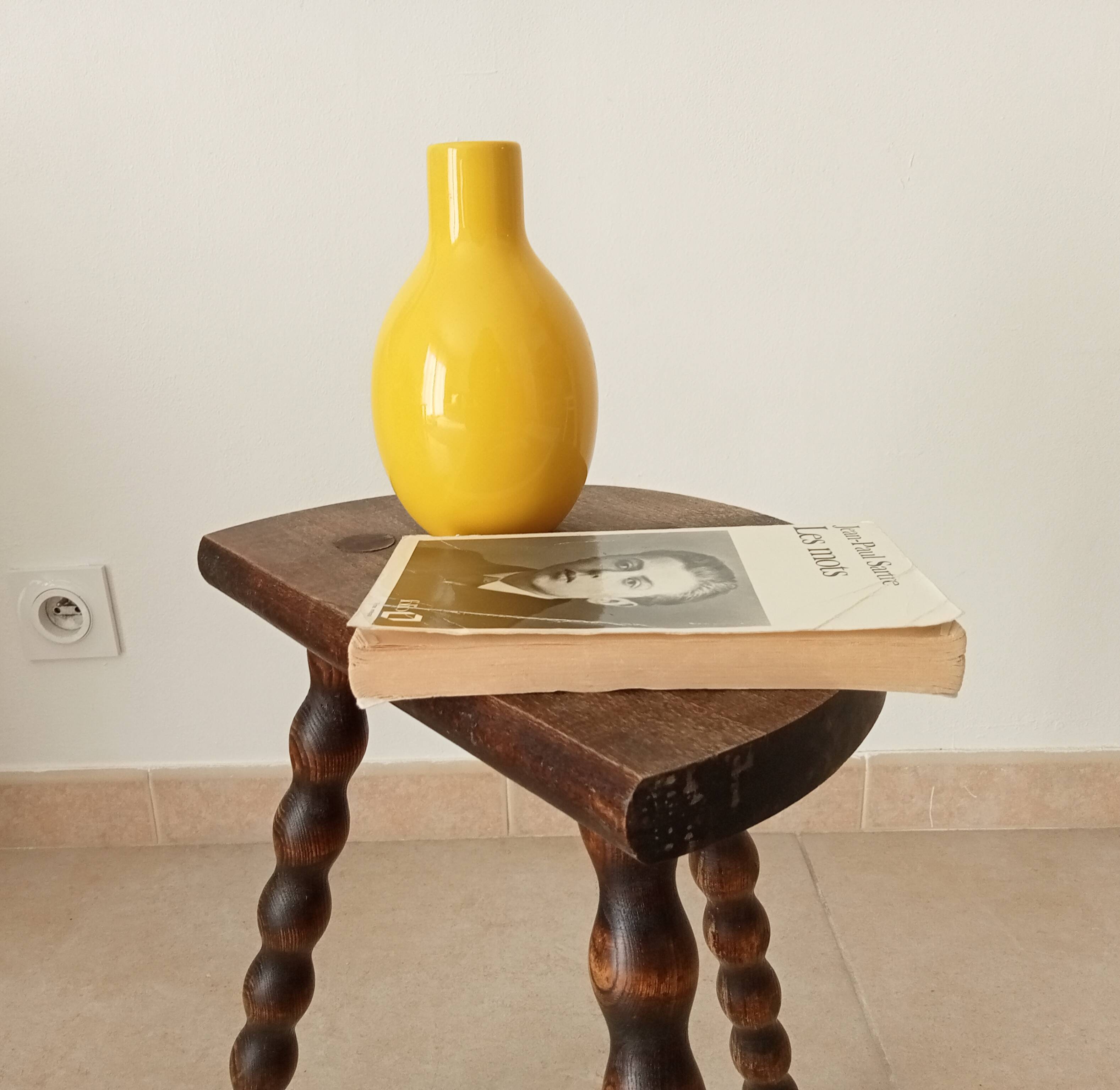 Vintage turned wood tripod stool