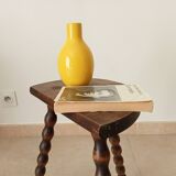 Vintage turned wood tripod stool