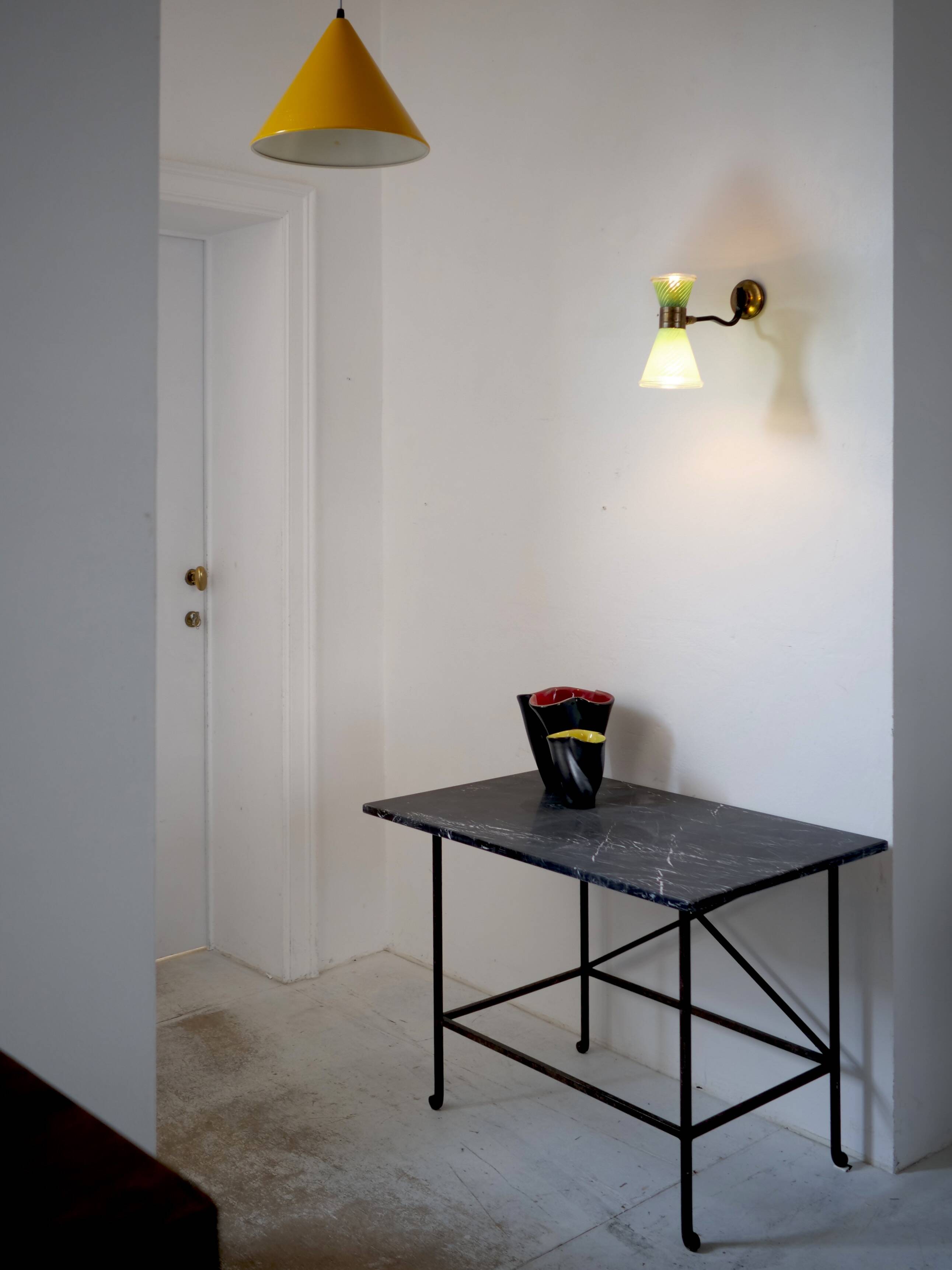 Diabolo glass wall lamp 1950