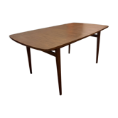 Vintage 1960s teak Scandinavian extendable table