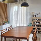 Scandinavian extendable teak table