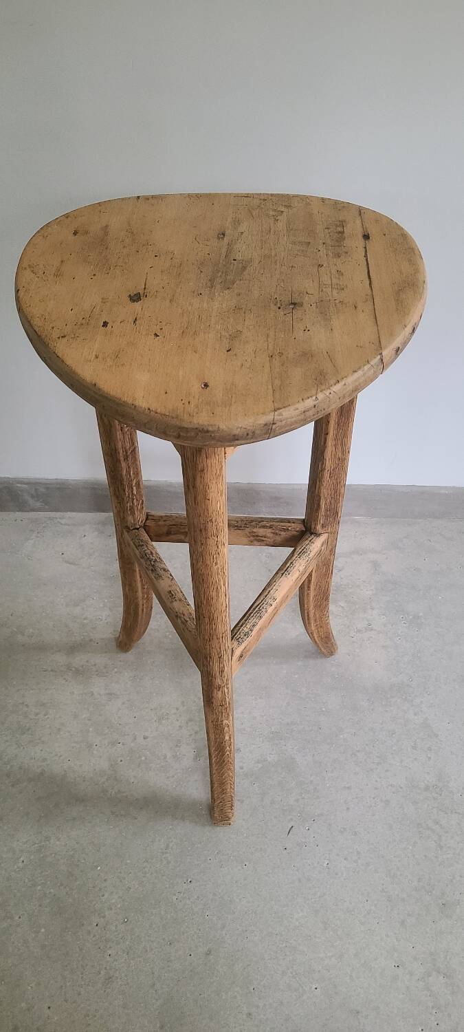 Old solid oak plant stand