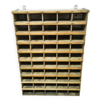Old wooden sorting locker