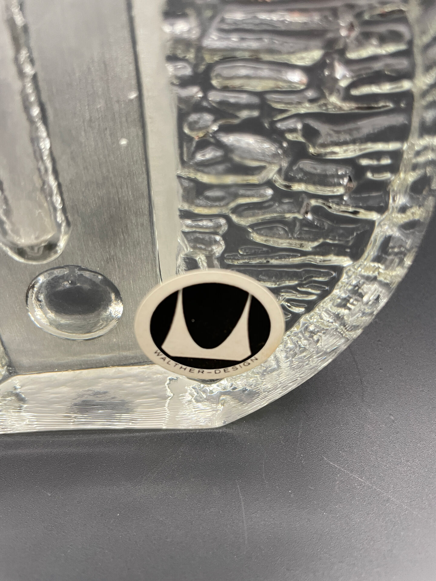 Vase soliflore vintage Walther-Design avec étiquette