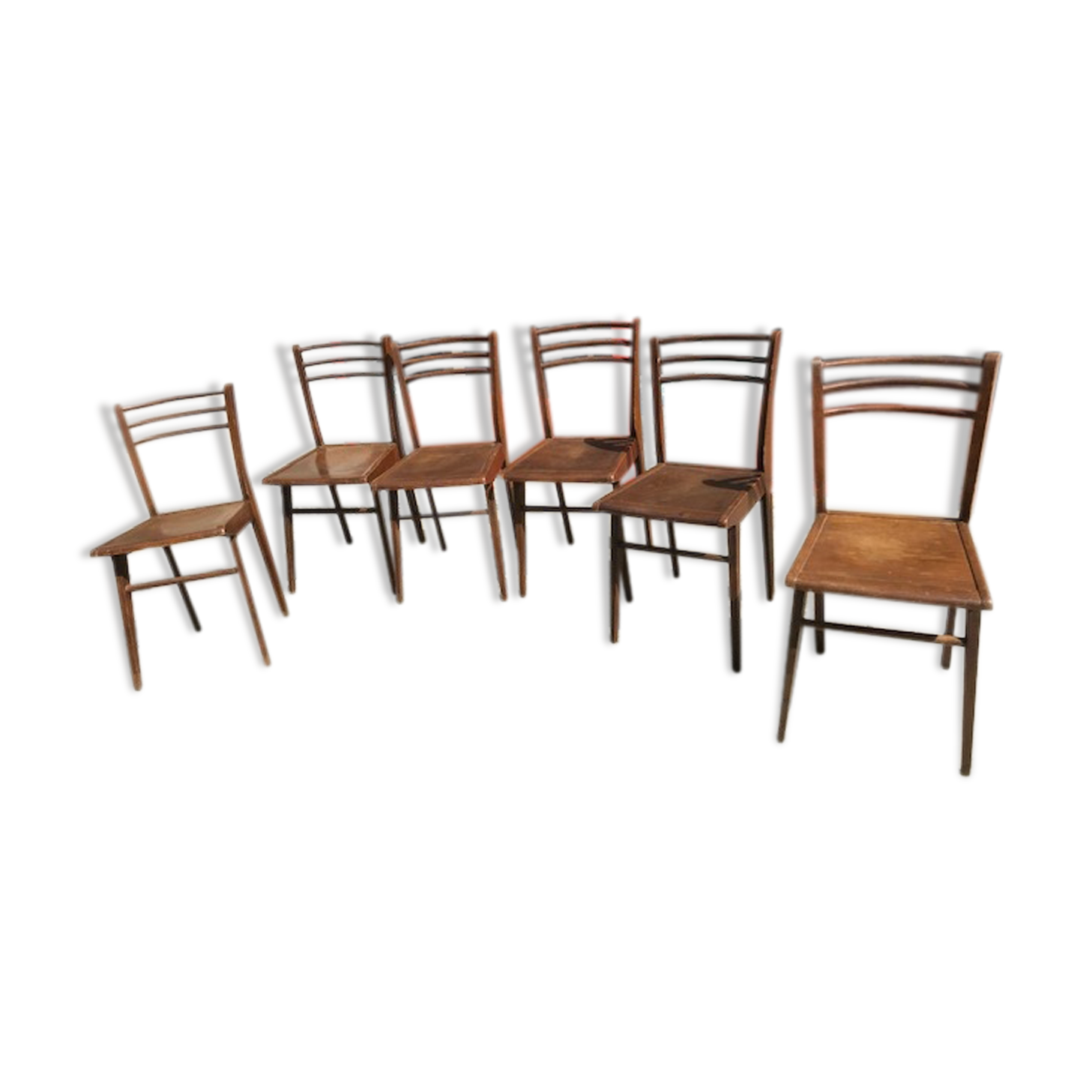 Lot of 6 Stella model chairs stamped Stella