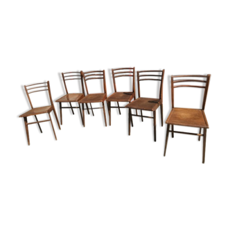 Lot of 6 Stella model chairs stamped Stella