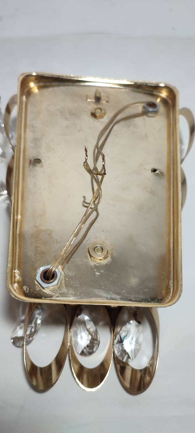 Par de apliques de cristales. Alemania, 1960s.